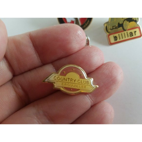 Vintage Lot of 7 Pins Cross Bar The System Good Sam billiar etc - Picture 2 of 11